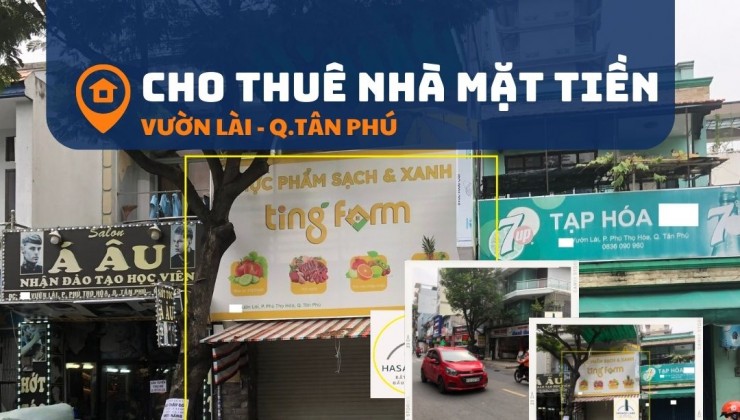 Cho thuê Nhà Mặt Tiền Vườn Lài, 40m2, 12triệu, gần Chung Cư